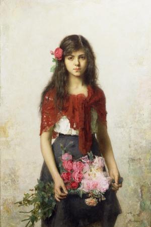Young Girl with Blossoms
