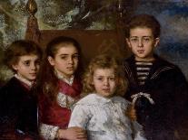 Portrait of the Children of Paul Pavlovich Demidoff, 2nd Prince of San Donato-Alexei Alexeyevich Harlamov-Giclee Print