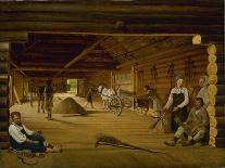 Threshing Barn, 1823-Alexei Gavrilovich Venetsianov-Giclee Print