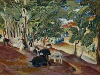 Korolkovskiye Dachas. Sheeps at the Edge of the Forest, 1918-Alexei Ilyich Kravchenko-Giclee Print