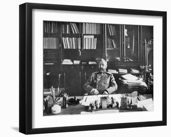 Alexei Nikolaievich Kuropatkin in His Library, 1904-5-null-Framed Giclee Print