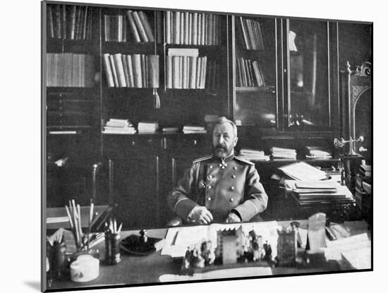 Alexei Nikolaievich Kuropatkin in His Library, 1904-5-null-Mounted Giclee Print