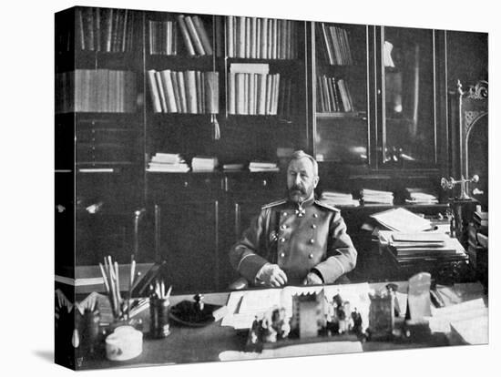 Alexei Nikolaievich Kuropatkin in His Library, 1904-5-null-Stretched Canvas
