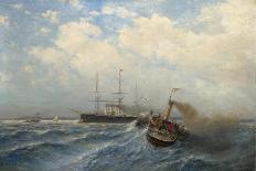 The Naval Battle of Athos-Alexei Petrovich Bogolyubov-Giclee Print