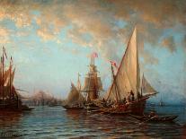 The Naval Battle of Athos-Alexei Petrovich Bogolyubov-Framed Giclee Print