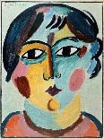 Girl with Blue Eyes and a Plait (Maedchen Mit Blauen Augen Und Einem Zopf), C. 1916-Alexej Von Jawlensky-Giclee Print