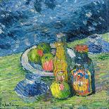 Still Life with Bottles and Fruit. Dated: 1900. Dimensions: overall: 48 x 49.2 cm (18 7/8 x 19 3...-Alexej von Jawlensky-Poster