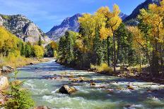 Colourful Mountains and Panoramic Vew of Telluride, Colorado during Foliage Season-Alexey Kamenskiy-Photographic Print