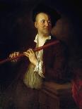 Portrait of Flutist-Alexis Grimou-Stretched Canvas