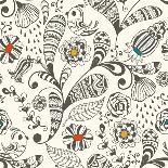 Spring Vector Seamless Wallpaper Pattern-alexmakarova-Framed Art Print