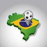 Brazil. Brazilian Soccer Concept Illustration-alexmillos-Laminated Art Print
