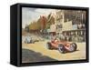 Alfa Romeo Car During Car Racing, Poster-null-Framed Stretched Canvas