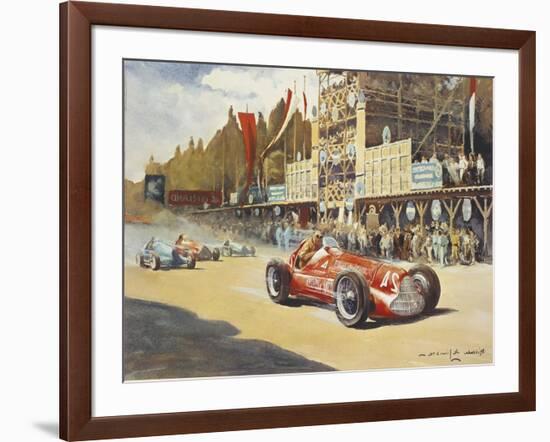 Alfa Romeo Car During Car Racing, Poster-null-Framed Giclee Print