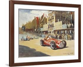 Alfa Romeo Car During Car Racing, Poster-null-Framed Giclee Print