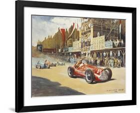 Alfa Romeo Car During Car Racing, Poster-null-Framed Giclee Print