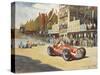 Alfa Romeo Car During Car Racing, Poster-null-Stretched Canvas