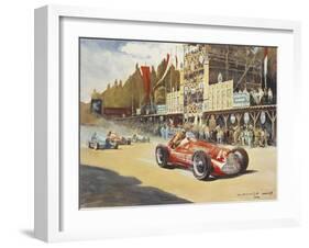 Alfa Romeo Car During Car Racing, Poster-null-Framed Giclee Print