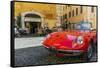 Alfa Romeo Duetto spider parked in a cobblestone street of Rome, Lazio, Italy-Stefano Politi Markovina-Framed Stretched Canvas