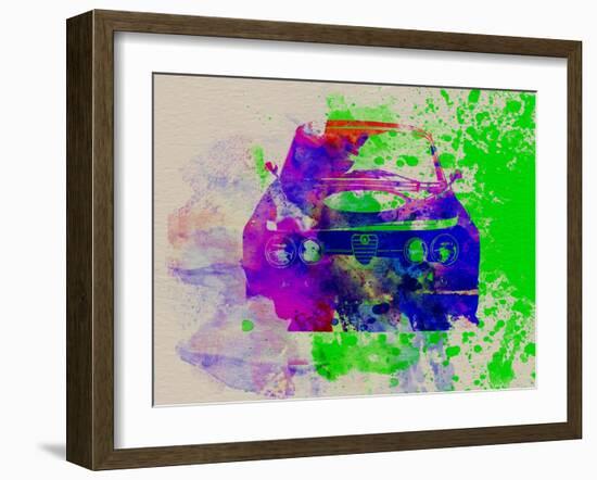 Alfa Romeo Front Watercolor 1-NaxArt-Framed Art Print