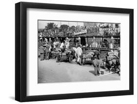 Alfa Romeos in the pits at the RAC TT Race, Ards Circuit, Belfast, 1929-Bill Brunell-Framed Photographic Print