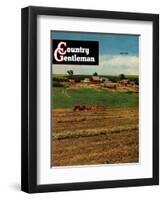 "Alfalfa Field," Country Gentleman Cover, July 1, 1948-Herb Zeck-Framed Premium Giclee Print