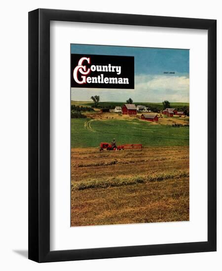 "Alfalfa Field," Country Gentleman Cover, July 1, 1948-Herb Zeck-Framed Premium Giclee Print