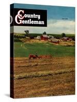 "Alfalfa Field," Country Gentleman Cover, July 1, 1948-Herb Zeck-Stretched Canvas