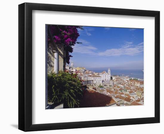 Alfama and Rio Tejo (Tagus River), Lisbon, Portugal, Europe-Hans Peter Merten-Framed Photographic Print