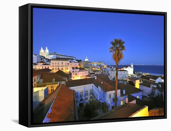 Alfama at Dusk, Seen from the Portas Do Sol Belvedere, Lisbon, Portugal-Mauricio Abreu-Framed Stretched Canvas