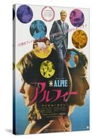 Alfie, Top, in Collage and Bottom Right: Michael Caine on Japanese Poster Art, 1966-null-Stretched Canvas