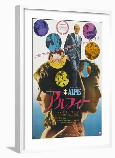 Alfie, Top, in Collage and Bottom Right: Michael Caine on Japanese Poster Art, 1966-null-Framed Art Print