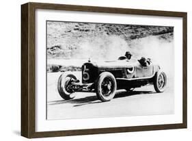 Alfieri Maserati and Guerino Bertocchi in a Type 26 Maserati, Targa Florio Race, Sicily, 1926-null-Framed Photographic Print