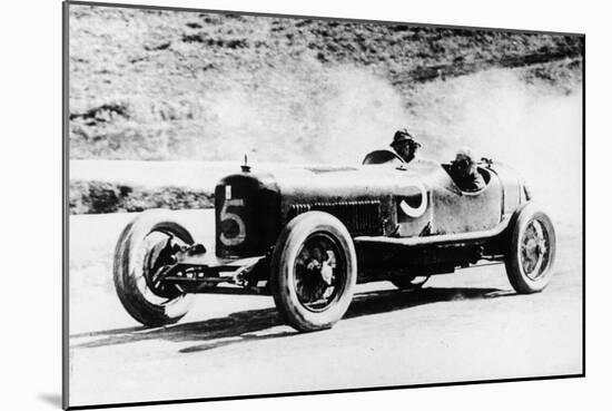 Alfieri Maserati and Guerino Bertocchi in a Type 26 Maserati, Targa Florio Race, Sicily, 1926-null-Mounted Photographic Print