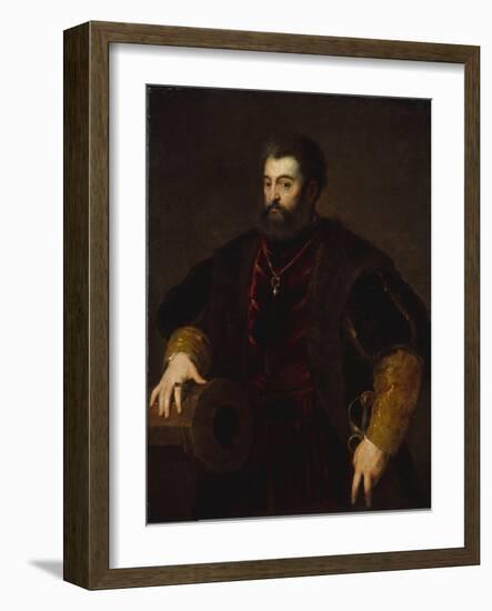 Alfonso d'Este, Duke of Ferrara, c.1600-Titian-Framed Giclee Print