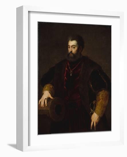 Alfonso d'Este, Duke of Ferrara, c.1600-Titian-Framed Giclee Print