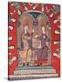 Alfonso II of Aragon (1157-1196) and His Wife Sancha of Castile (1154/5-1208). Miniature-null-Stretched Canvas