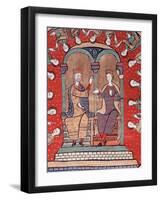 Alfonso II of Aragon (1157-1196) and His Wife Sancha of Castile (1154/5-1208). Miniature-null-Framed Giclee Print