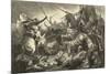 Alfonso of Castile with the Kings of Aragon and Navarre Defeats the Moors at Tolosa-Hermann Vogel-Mounted Premium Giclee Print