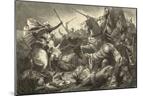 Alfonso of Castile with the Kings of Aragon and Navarre Defeats the Moors at Tolosa-Hermann Vogel-Mounted Art Print