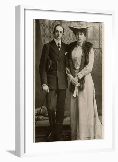 Alfonso XIII and Ena-null-Framed Photographic Print