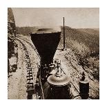 First Construction Train passing the Palisades, Ten Mile Cañon, Nevada, 1866-1869-Alfred A^ Hart-Laminated Art Print