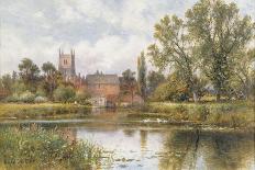 Cattle Watering, Kempstead-On-Thames-Alfred Augustus Glendening-Giclee Print