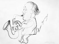 Lester Young (1909-1959)-Alfred Bendiner-Stretched Canvas
