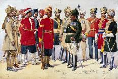Soldiers of the 45th Rattray's Sikhs 'The Drums' Jat Sikhs, Illustration for 'Armies of India' by…-Alfred Crowdy Lovett-Giclee Print