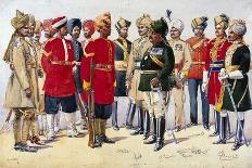 British Officers, Indian Army, Illustration for 'Armies of India', Published in 1911, 1910-Alfred Crowdy Lovett-Framed Giclee Print