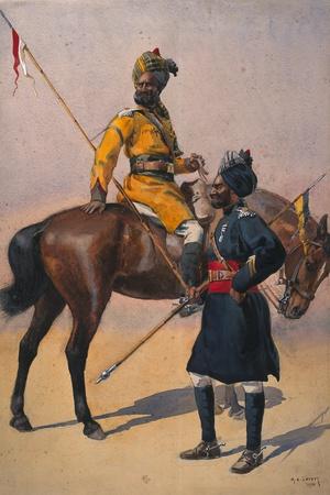 Soldiers of the 1st Duke of York's Own Lancers (Skinner's Horse) Hindustani Musalman and 3rd…