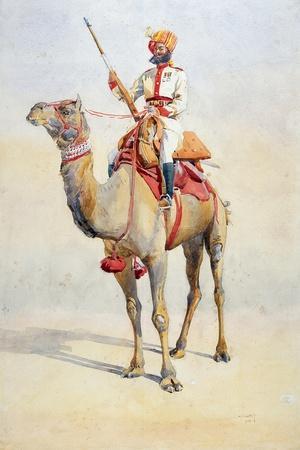 Sowar of the Bikanir Camel Corps, Illustration for 'Armies of India' by Major G.F. MacMunn,…