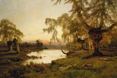 The Tay at Sunset, Dunkeld-Alfred de Breanski-Giclee Print