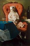 Pug Dog in an Armchair, 1857-Alfred De Dreux-Giclee Print