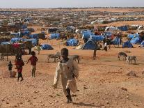 Children Play in the North Darfur Refugee Camp of El Sallam on Wednesday October 4, 2006-Alfred De Montesquiou-Framed Photographic Print